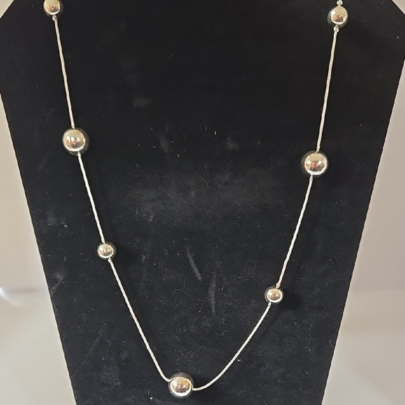 Xccessorzone Jewelry - Sophisticated Silver Bead Necklace